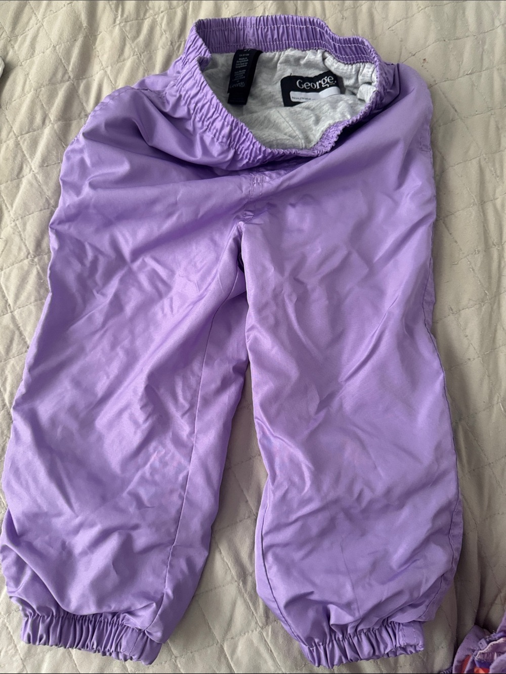 George Kids' Lavender  Pants - Wind breaker pants Bottoms with pockets